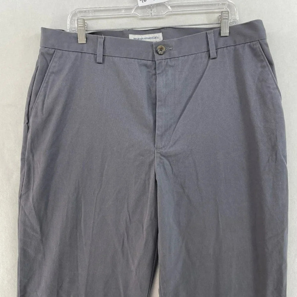 Amazon Essentials Khaki Pants Men's Sz 36x31 Gray Classic Straight Leg - Picture 3 of 9